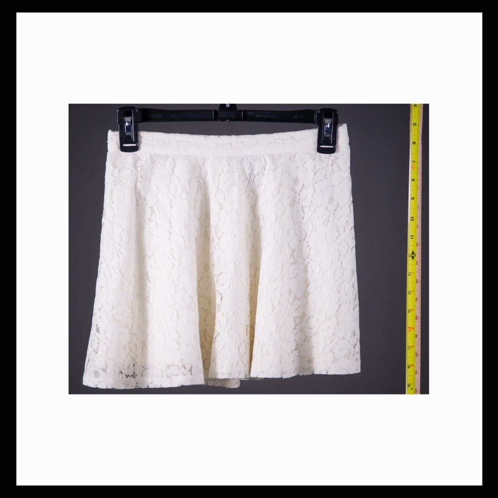 Little White Lace Mini Skirt